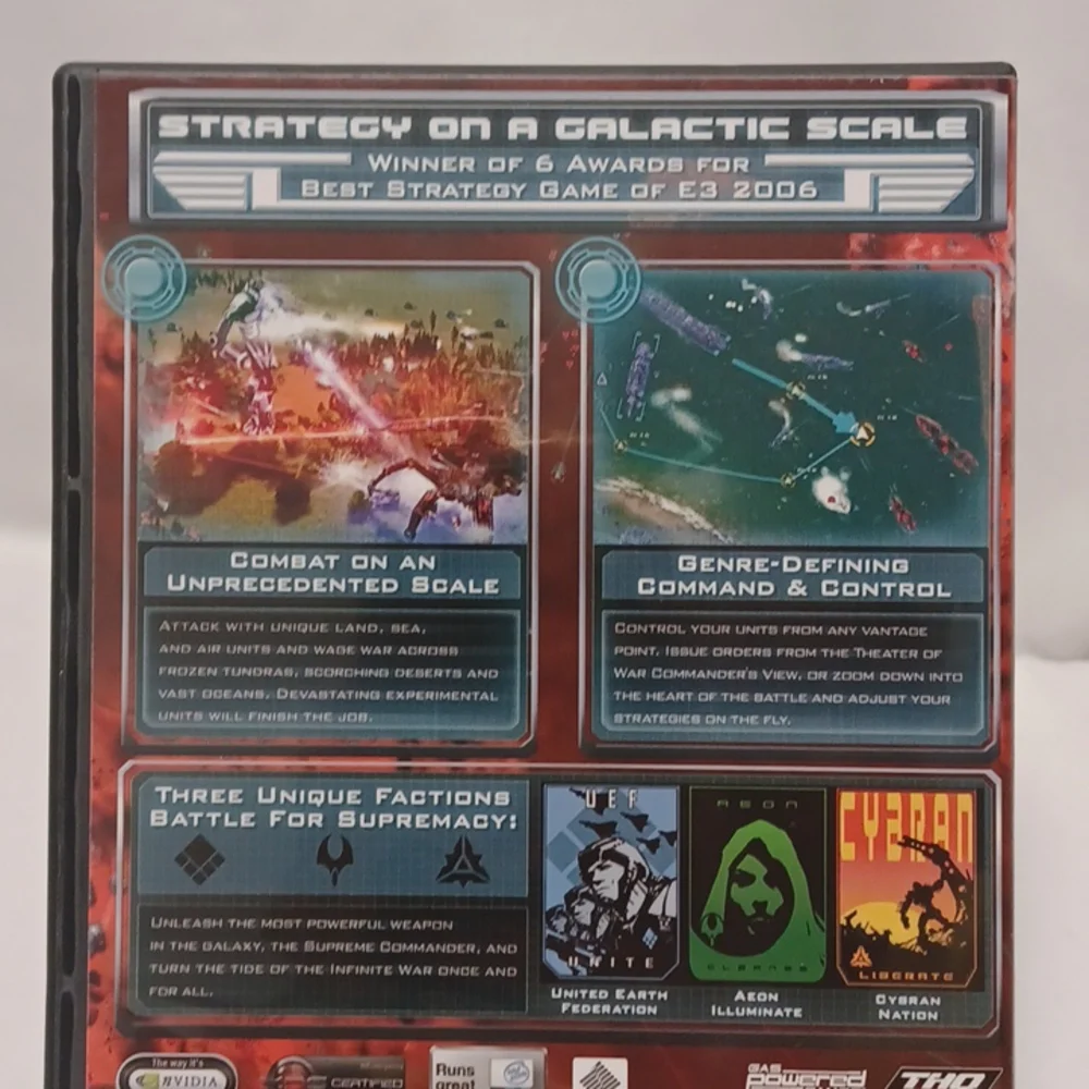 3/$12 Supreme Commander PC Game with Poster and Holographic Collectors Card